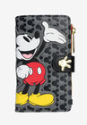 Loungefly X Disney Women'S Mickey Mouse Snap Flap Wallet Black Red Icons Wallet, MULTI, hi-res image number null