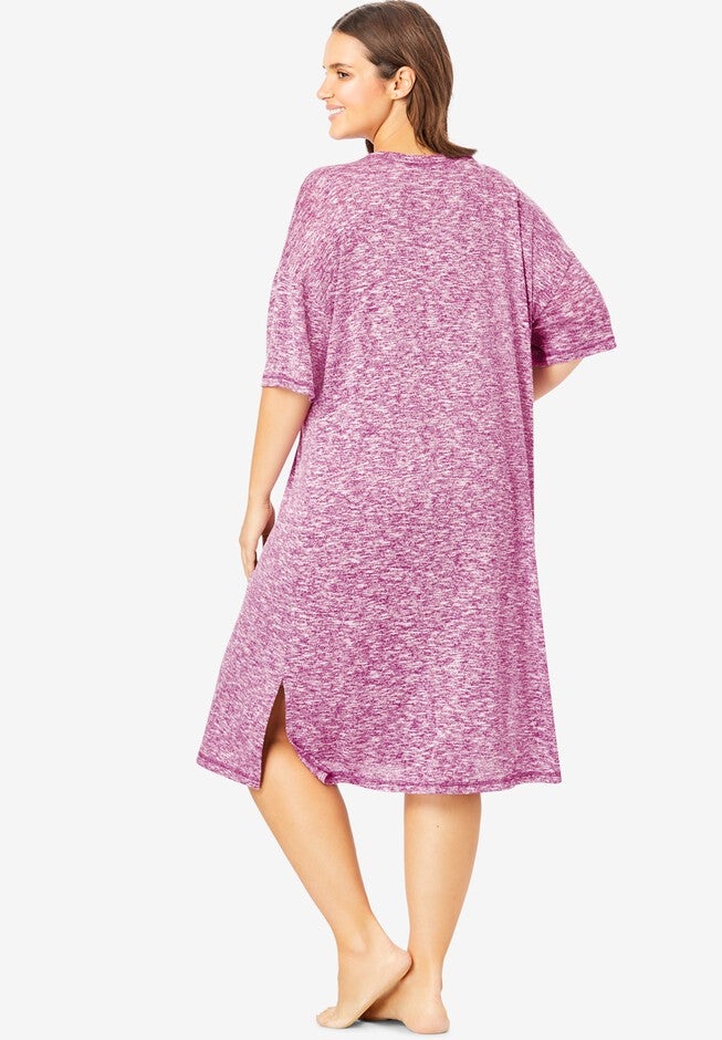 Short Marled Sleepshirt , , on-hover image number 1