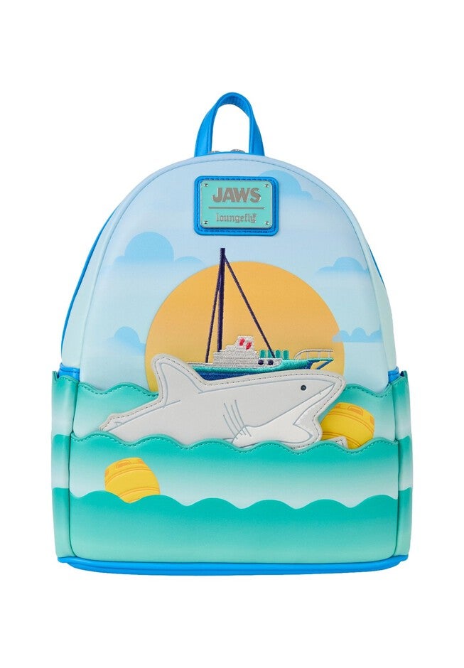 Loungefly x Universal Studios Jaws Mini Backpack, BLUE, hi-res image number null