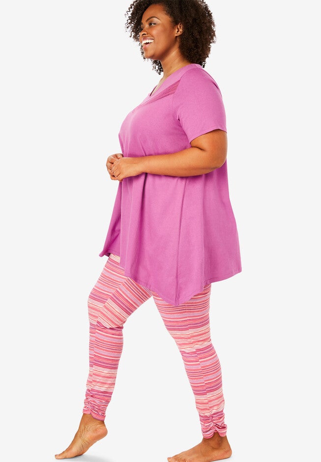 Lace Tunic & Legging PJ Set by Dreams & Co.®, , alternate image number 2