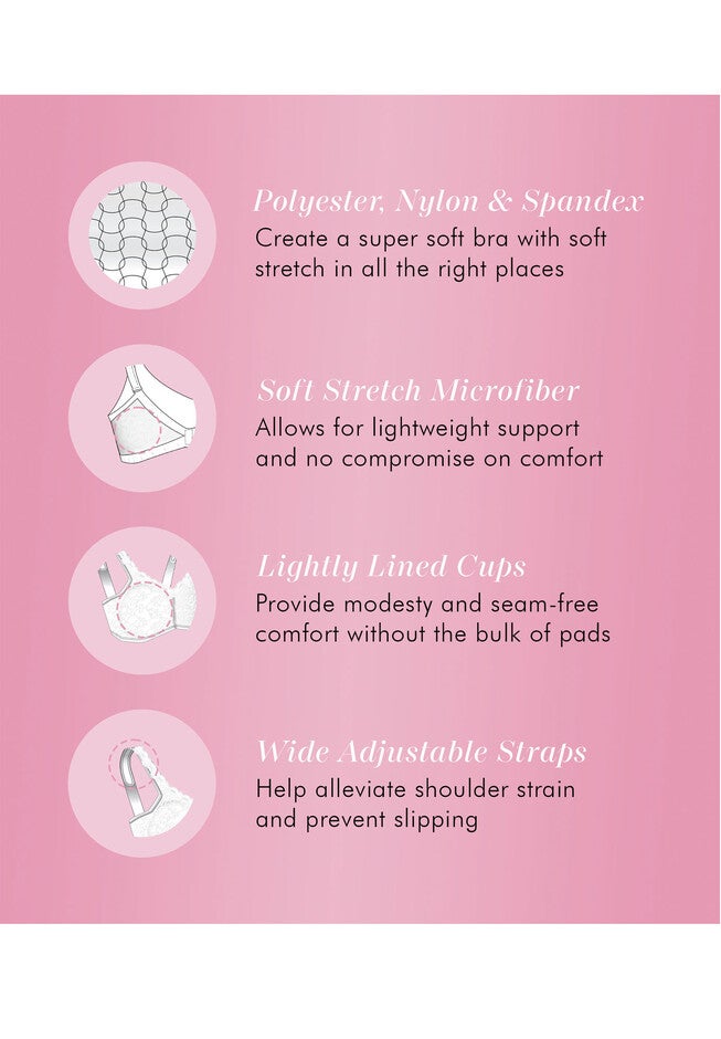 Fully® Comfort Lining Jacquard Lace Bra, , alternate image number null