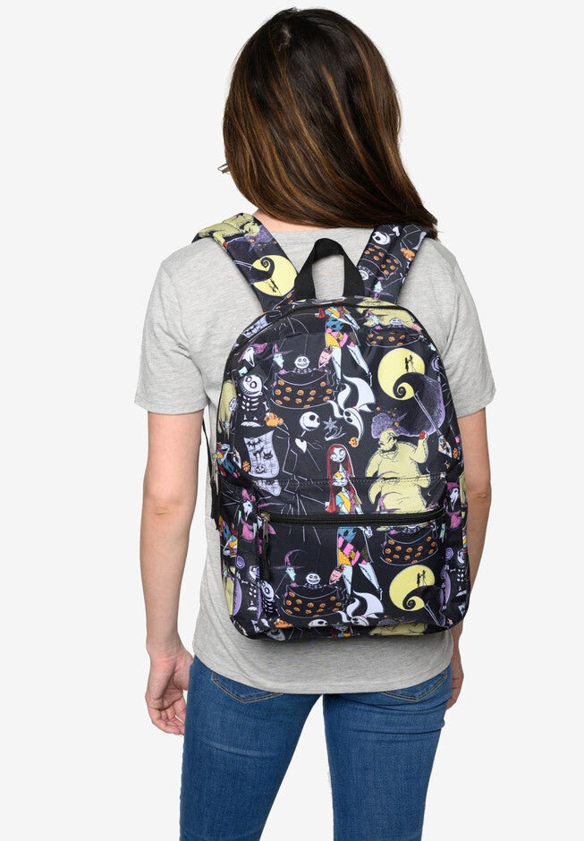 Disney Nightmare Before Christmas Jack Skellington All-Over Print 16 inches Deluxe Nylon Backpack, , on-hover image number null