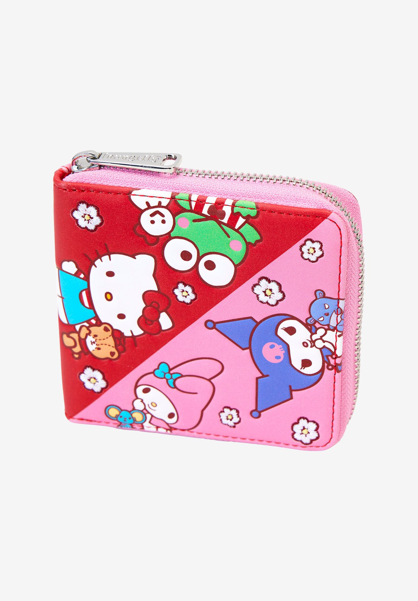 Loungefly x Sanrio Hello Kitty & Friends Wallet Color Block Zip Around, PINK, alternate image number 3