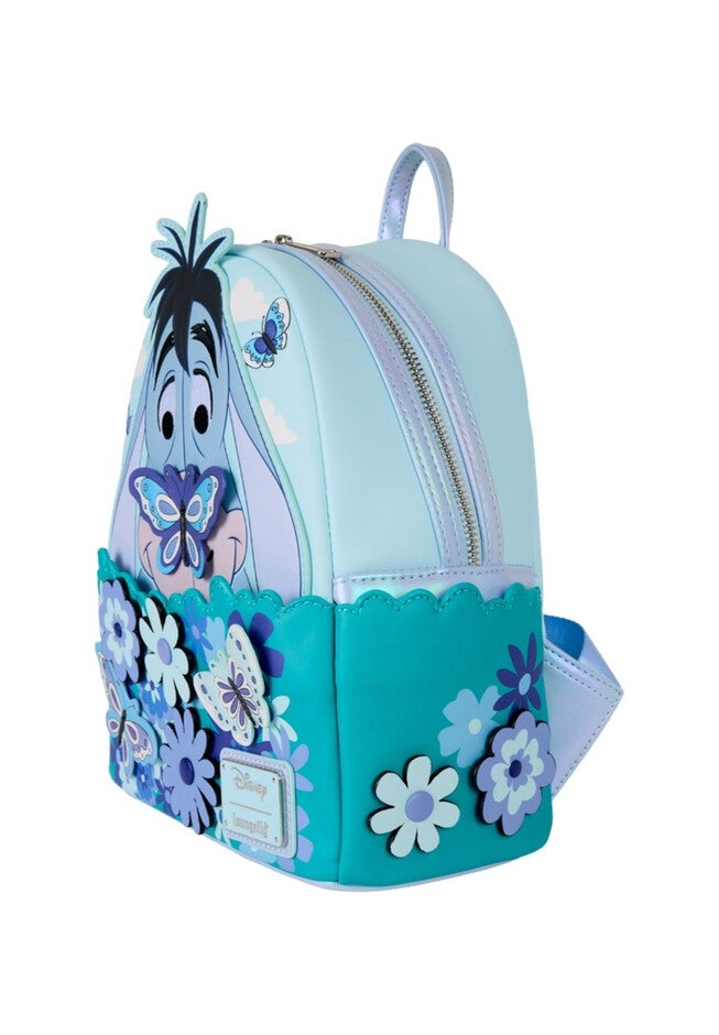 Loungefly x Disney Winnie The Pooh Eeyore Cosplay Mini Backpack Flowers Blue, BLUE, alternate image number null