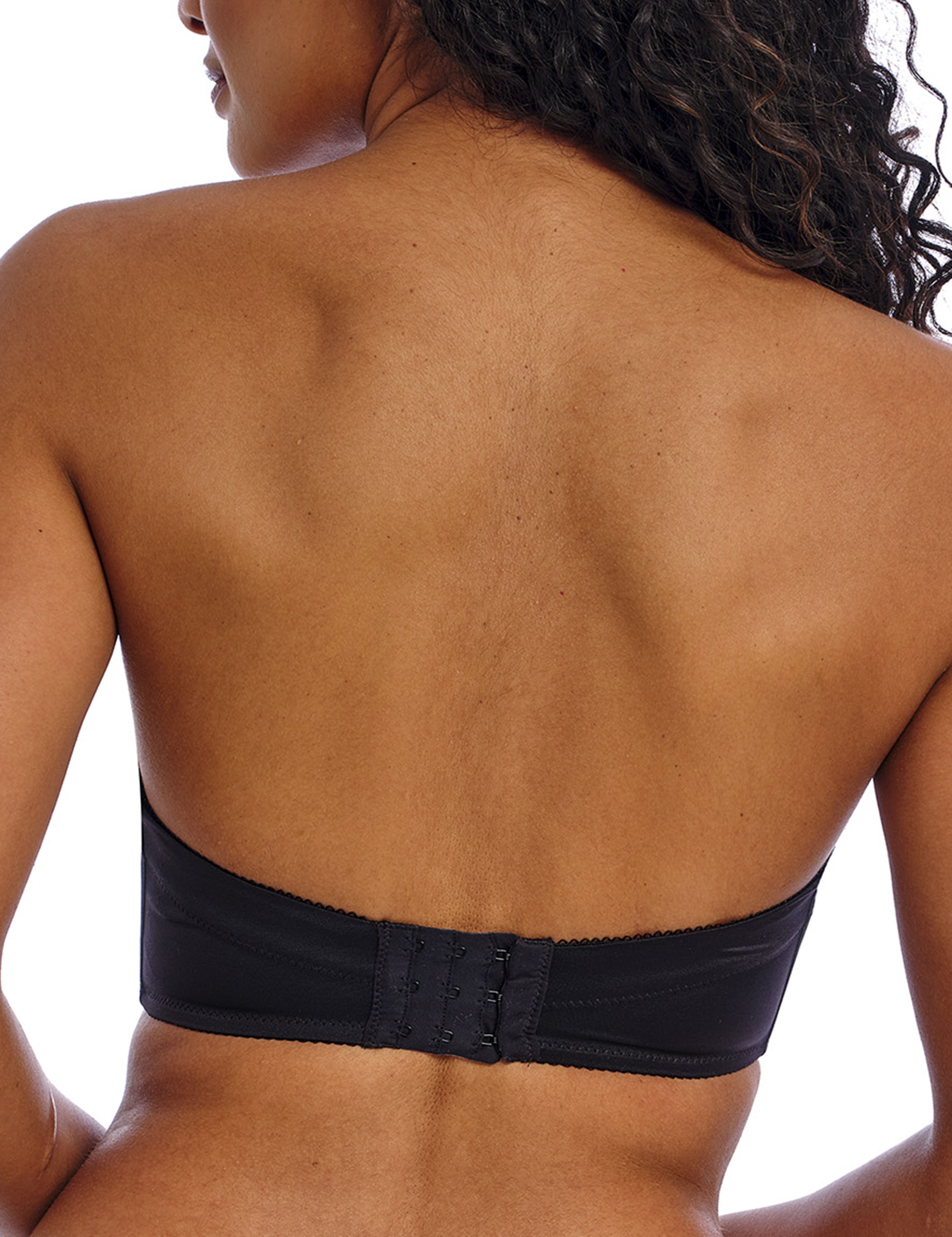 Deco Underwire Molded Strapless Bra, BLACK, on-hover image number 1