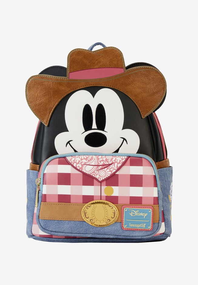 Loungefly X Disney Western Mickey Mouse Mini Backpack, BLACK, hi-res image number null