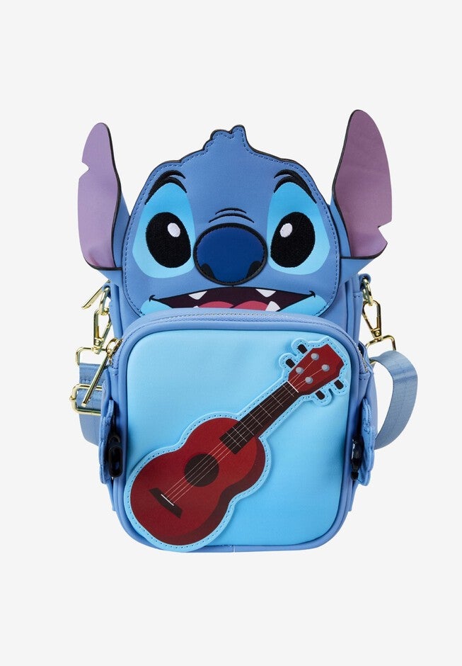 Loungefly x Disney Stitch Camping Crossbuddies Bag, BLUE, alternate image number null