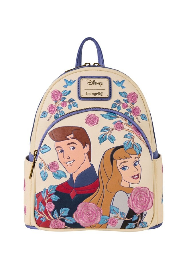 Loungefly x Disney Princess Aurora & Prince Phillip Mini Backpack Sleeping Beauty, PURPLE, hi-res image number null