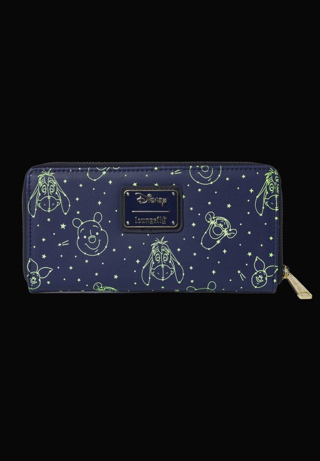 Loungefly x Disney Winnie the Pooh Constellation Zip Around Wallet Glow-in-the-Dark, BLUE, alternate image number 2