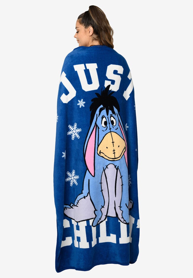 Disney Eeyore Plush Blanket 46 inches X 60 inches Just Chillin Blue, , alternate image number 3