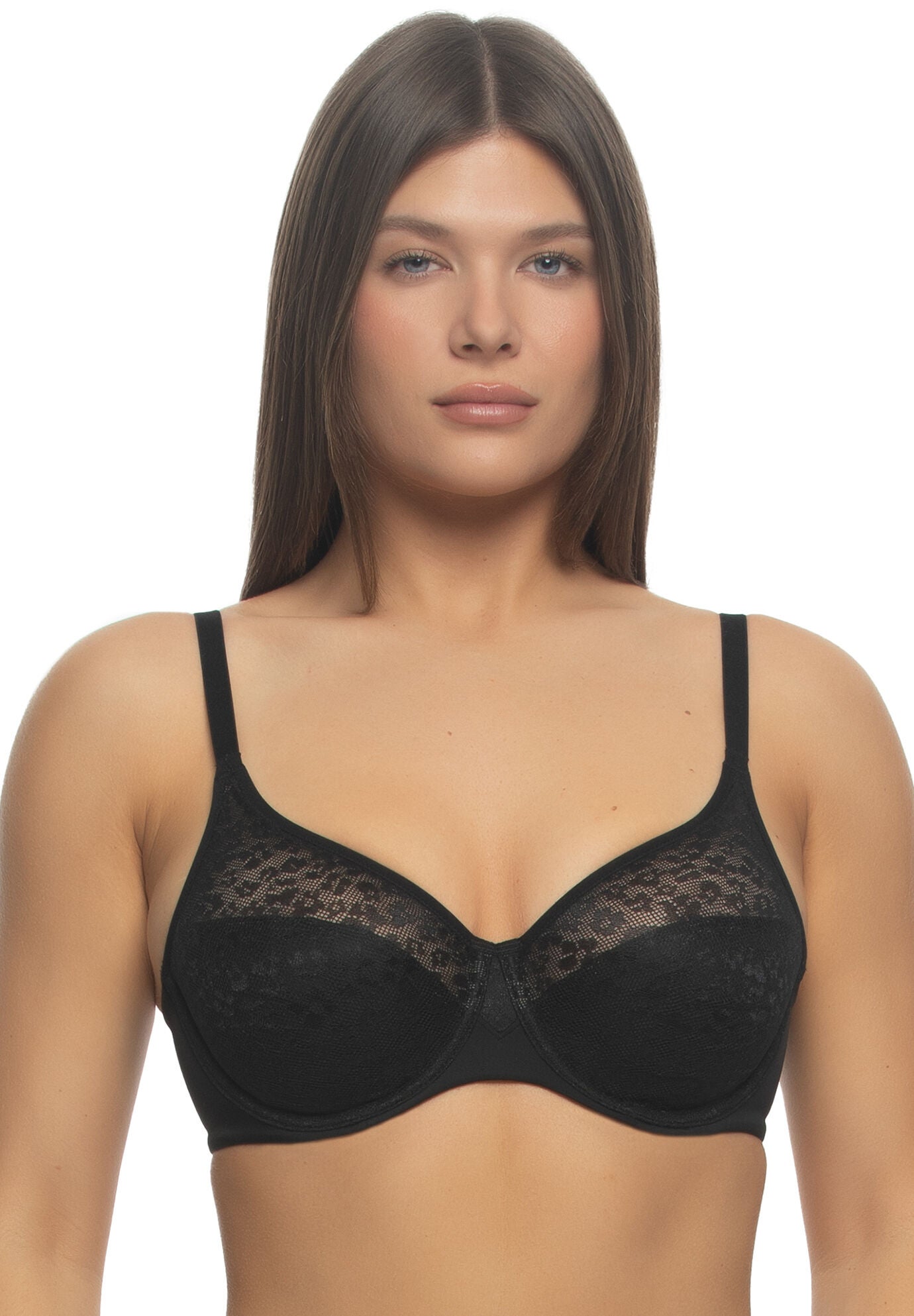 Prima Lace Moulded Unlined Bra, BLACK, hi-res image number 0