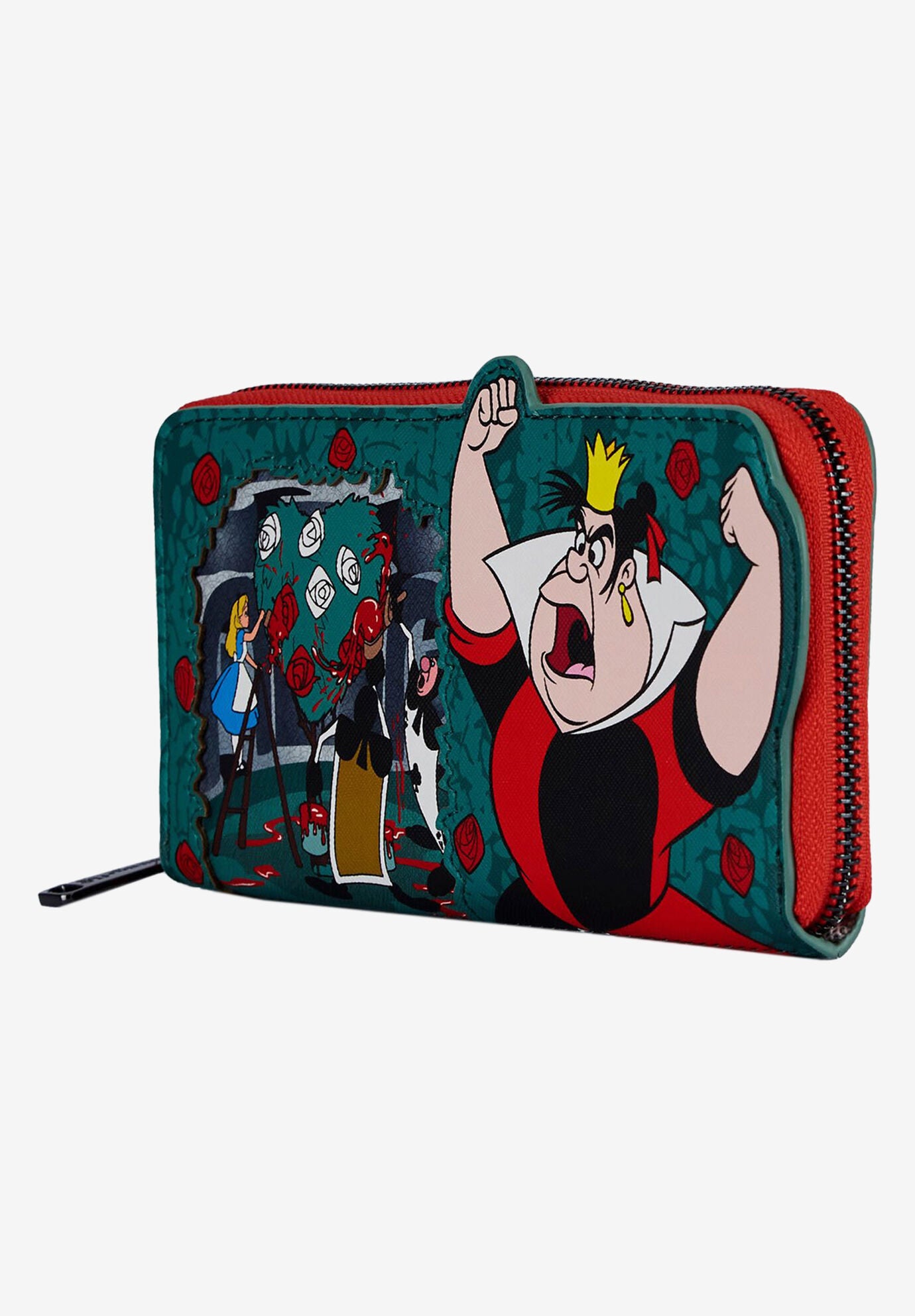 Loungefly X Disney Zip Around Wallet Queen Of Hearts Alice In Wonderland, , on-hover image number 1