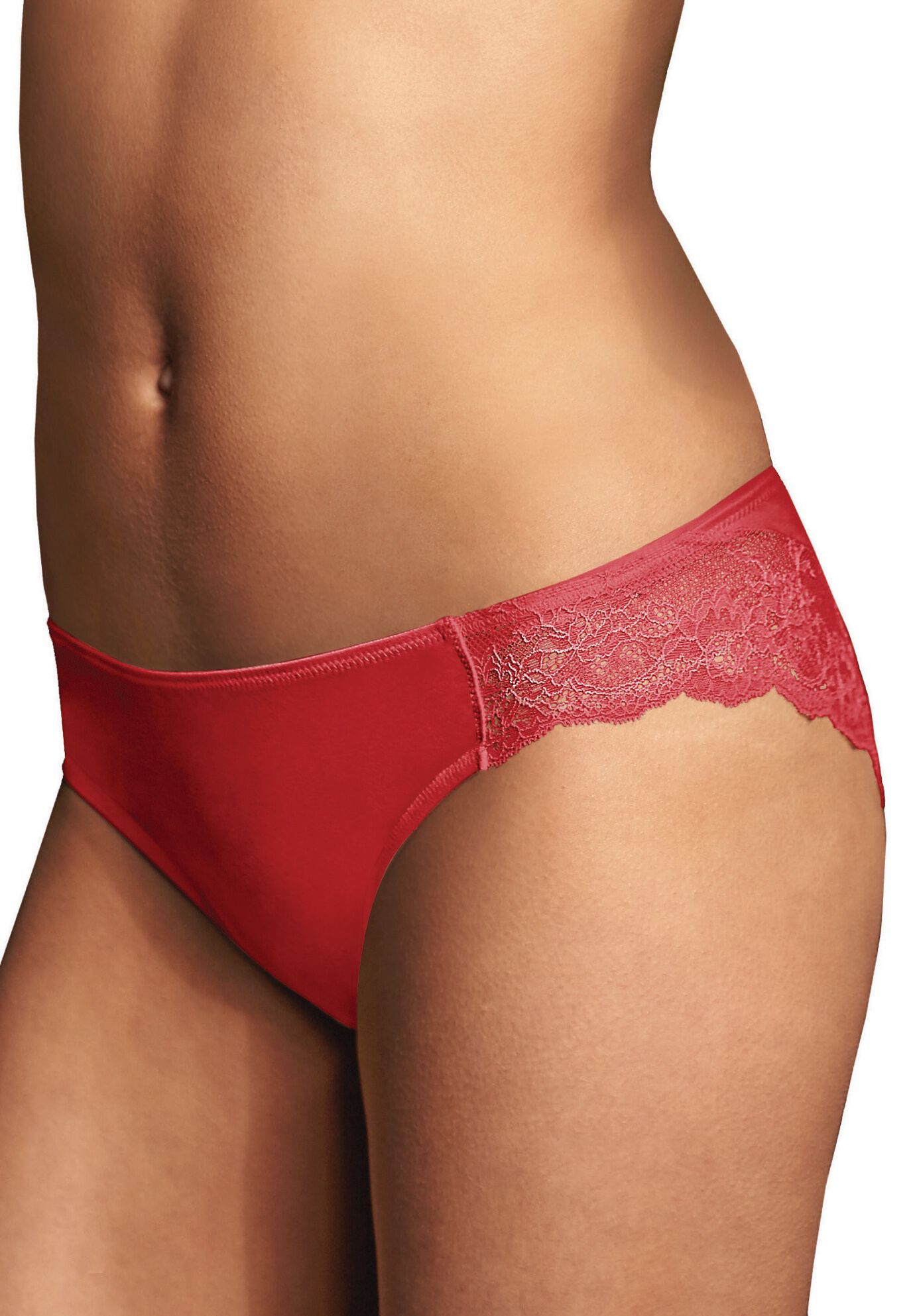 Comfort Devotion&reg; Lace Back Tanga Panty, CAMERA RED Y, hi-res image number 0