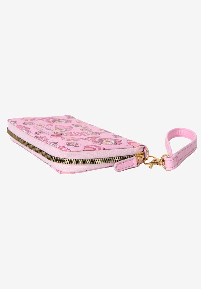 Disney Cheshire Cat All-Over Character Print Wallet Zip Around Wristlet, , alternate image number null