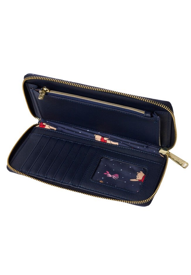 Loungefly x Disney Winnie the Pooh Constellation Zip Around Wallet Glow-in-the-Dark, BLUE, alternate image number 3