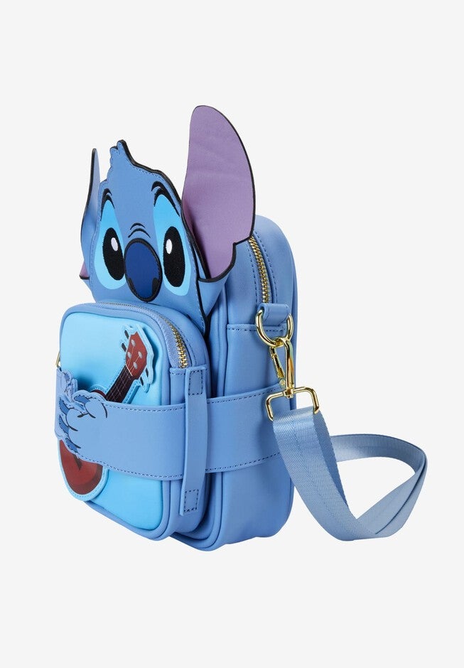 Loungefly x Disney Stitch Camping Crossbuddies Bag, BLUE, alternate image number null
