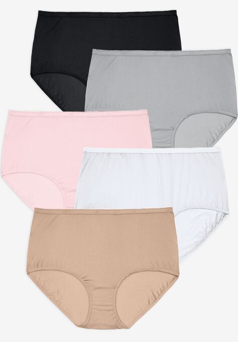 5-Pack Nylon Full-Cut Brief , BASIC PACK, hi-res image number null