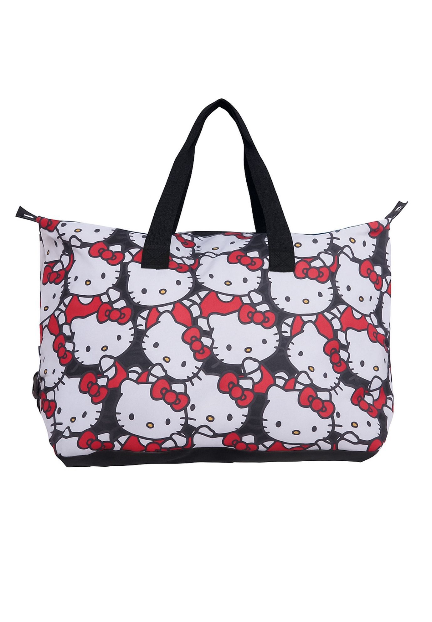 Hello Kitty Duffel Bag Travel Weekender Carry-On Large All-Over Print, WHITE, hi-res image number 0