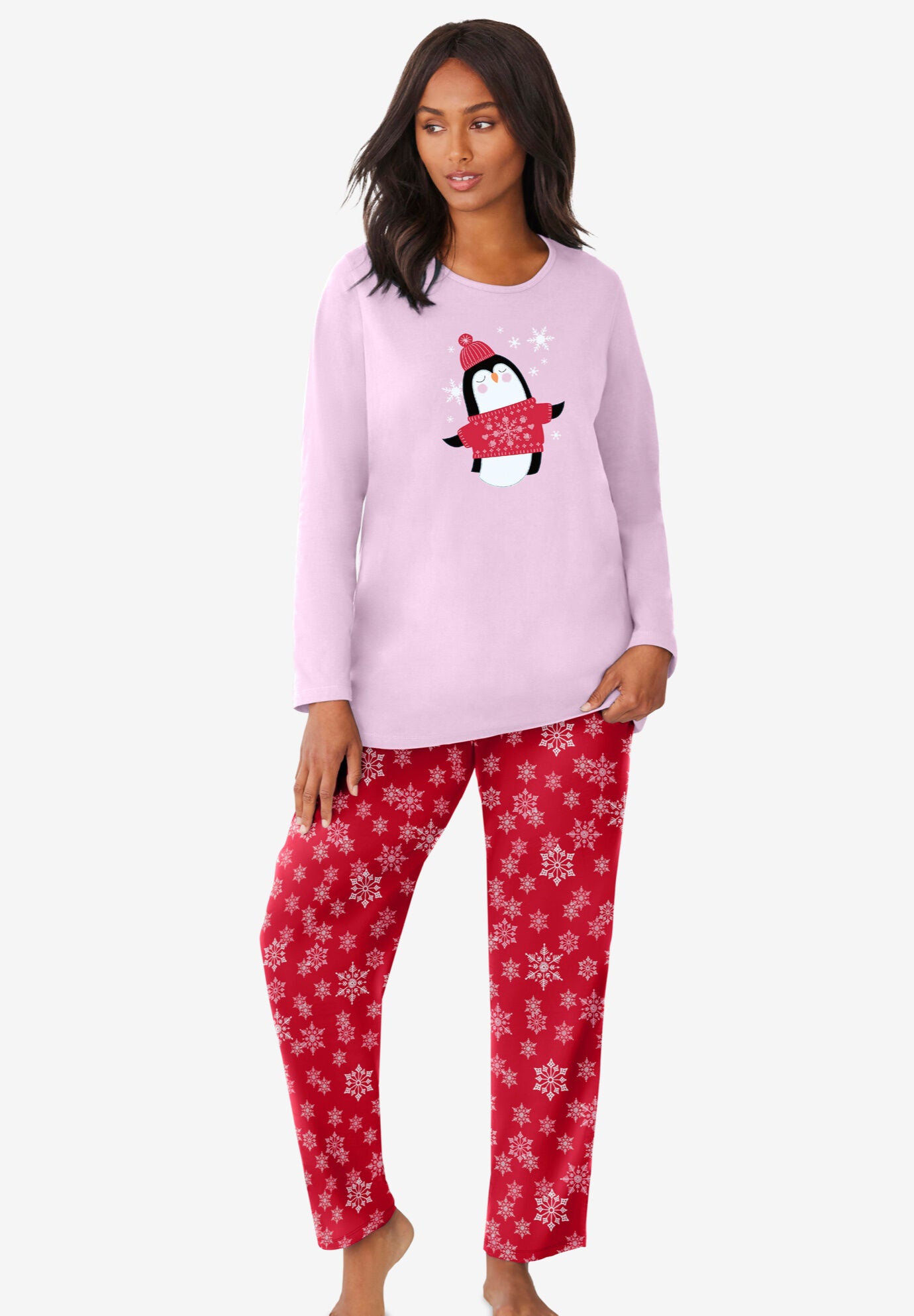 Long Sleeve Knit PJ Set Jessica London