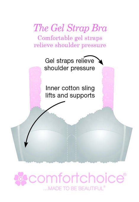 Front Hook Gel Strap Wireless Bra , , alternate image number null