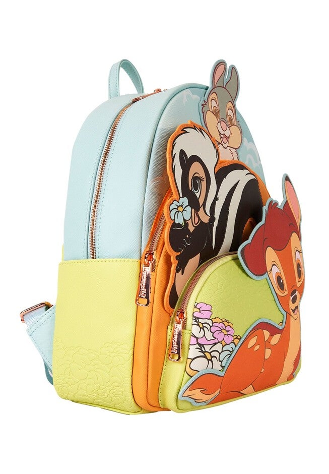 Loungefly x Disney Bambi Mini Backpack Triple Pocket, BLUE, alternate image number null