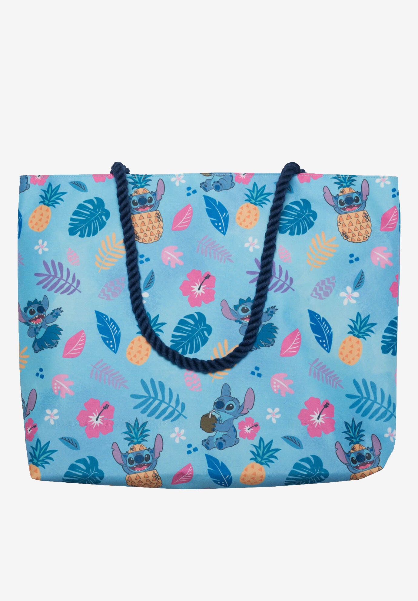 Disney Stitch Travel Rope Tote Bag Carry-On Blue All-Over Print, , alternate image number 2