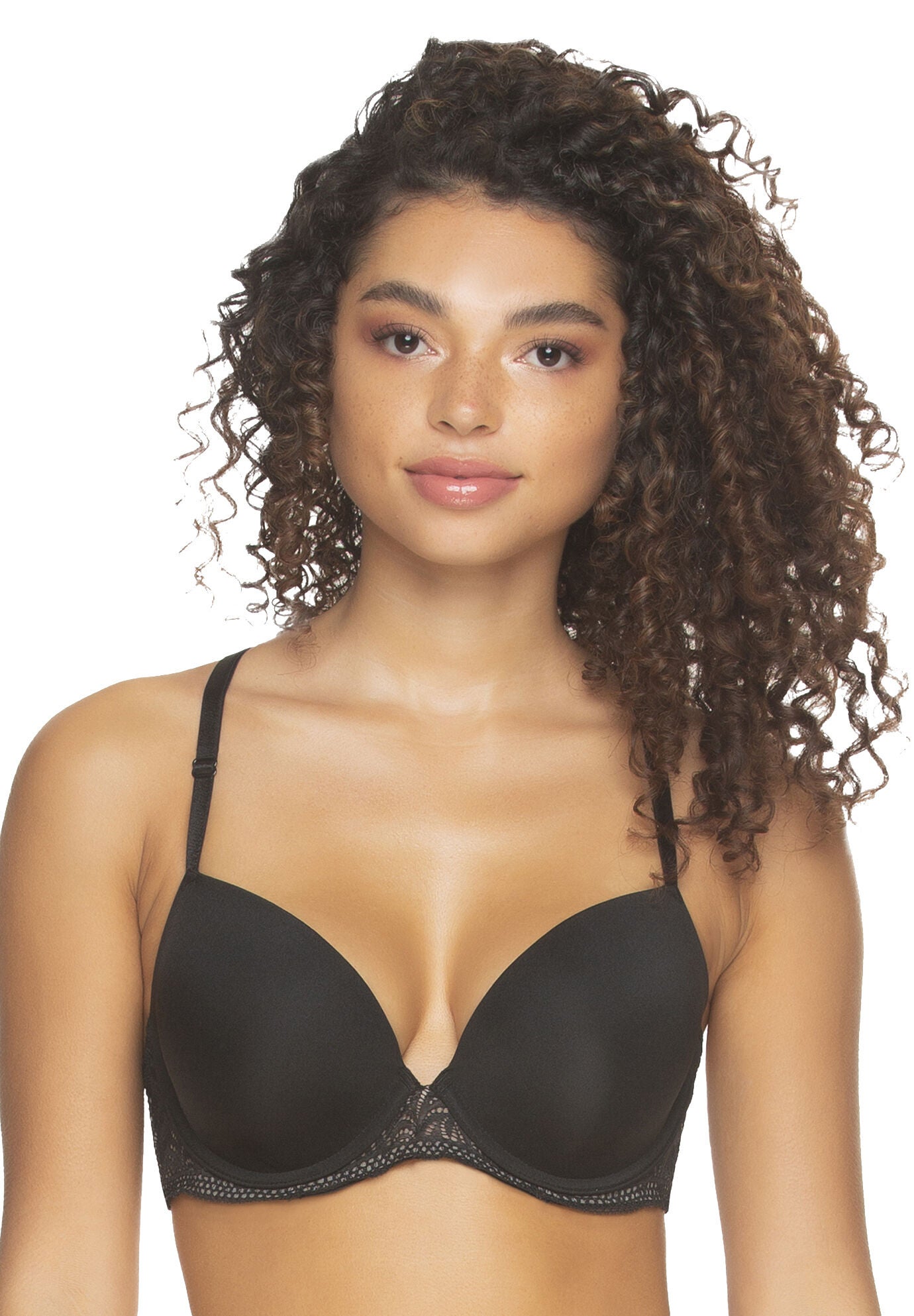 Carolina Seamless Plunge Racerback Bra Bra, BLACK, hi-res image number 0