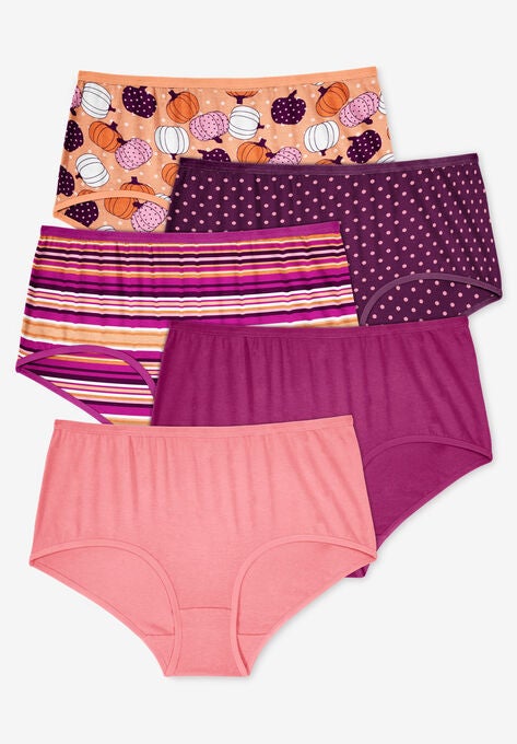5-Pack Stretch Cotton Full-Cut Brief , PUMPKIN PACK, hi-res image number null