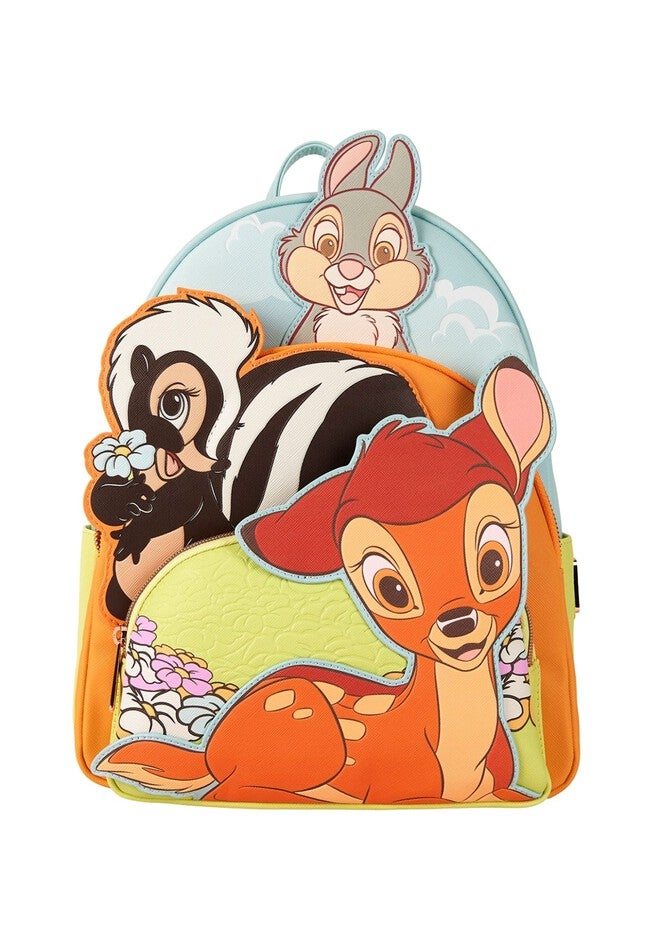 Loungefly x Disney Bambi Mini Backpack Triple Pocket, BLUE, hi-res image number null