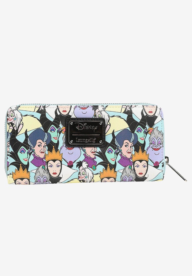 Loungefly x Disney Women's Zip Around Wallet Princess & Villains, MULTI, hi-res image number 0
