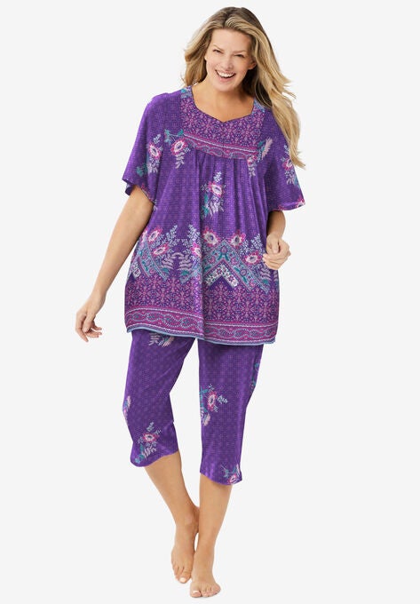 Capri Lounge Set, PLUM BURST BOHO BORDER, hi-res image number null