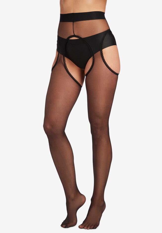 Suspender Tights, BLACK, hi-res image number null