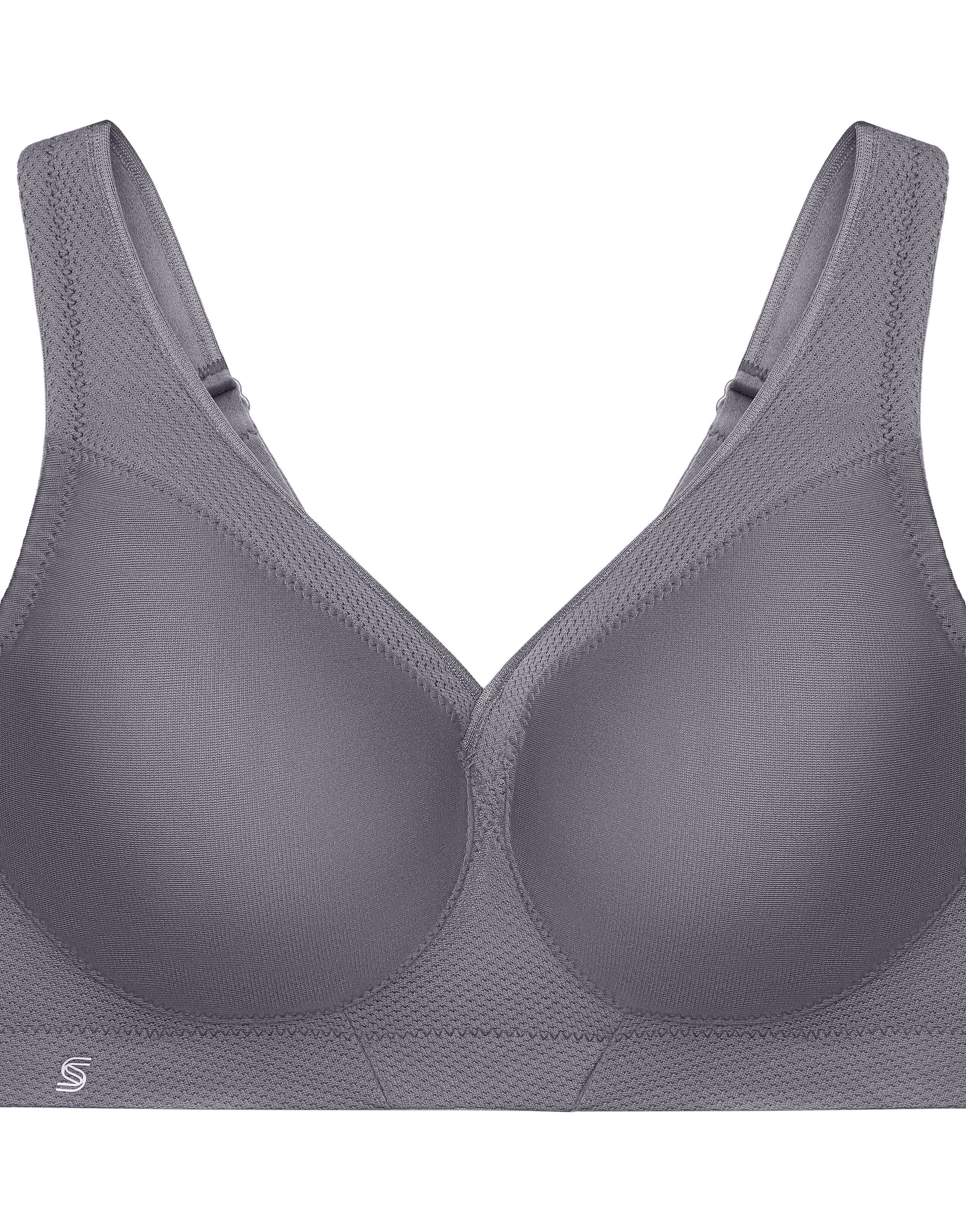 Glamorise MagicLift Seamless Sports Wirefree Bra 1006 (Women's & Women's Plus), CHARCOAL GRAY, alternate image number 3