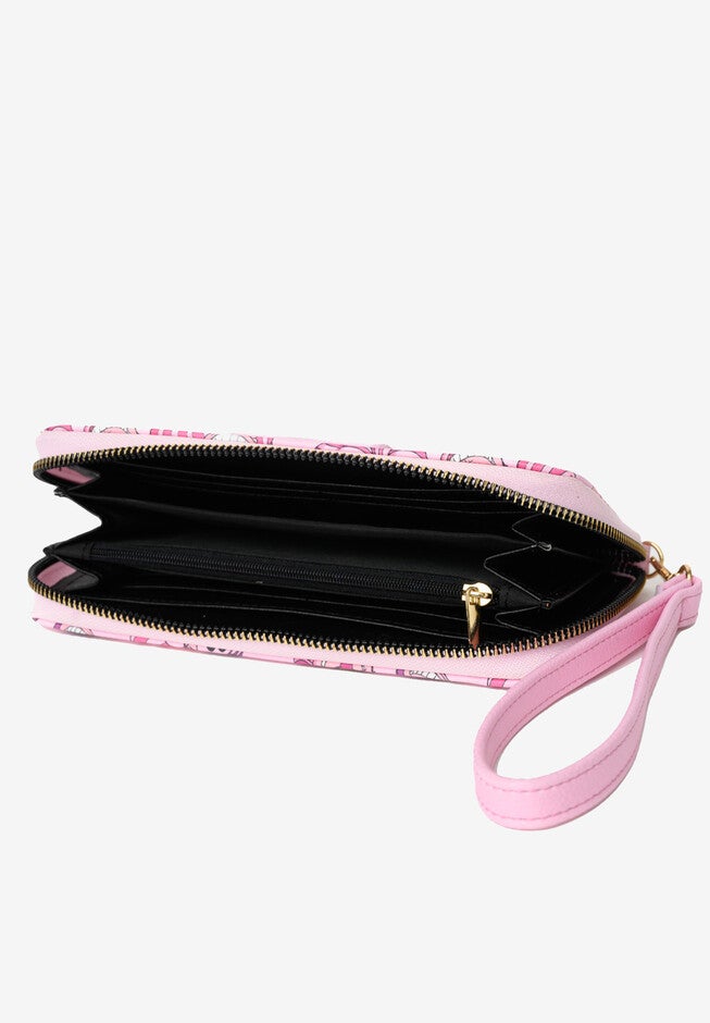 Disney Cheshire Cat All-Over Character Print Wallet Zip Around Wristlet, , alternate image number null