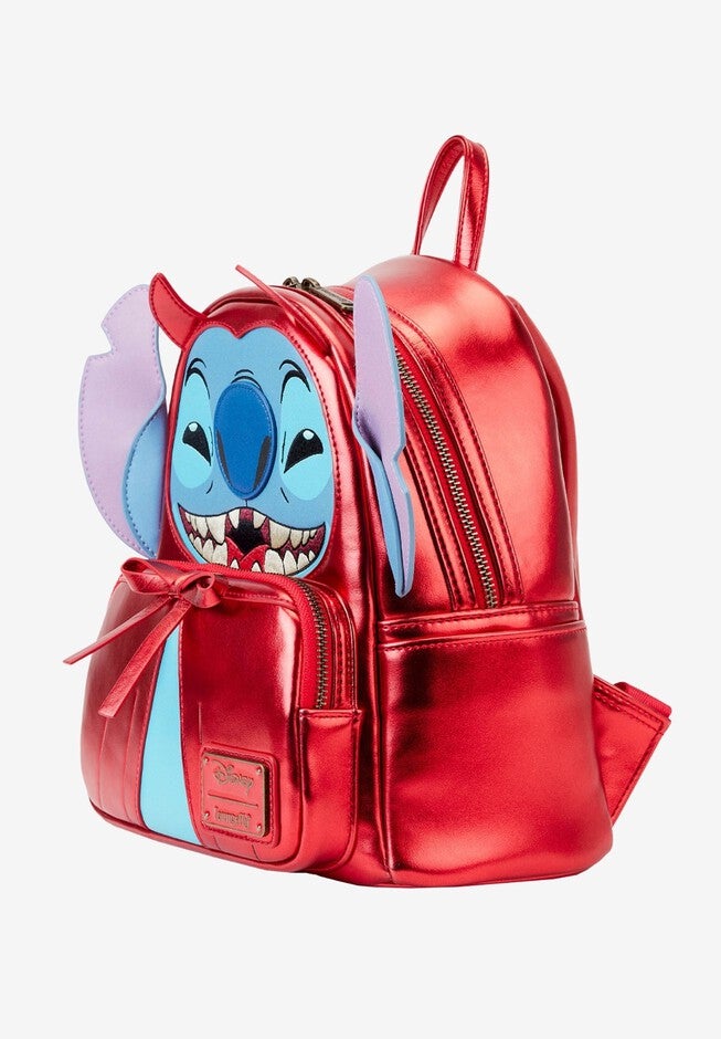 Loungefly X Disney Stitch Devil Cosplay Mini Backpack Handbag Purse Halloween Theme, , alternate image number null