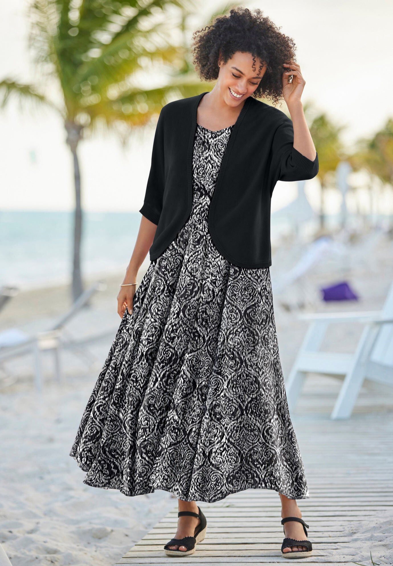 Sleeveless Crinkle Dress