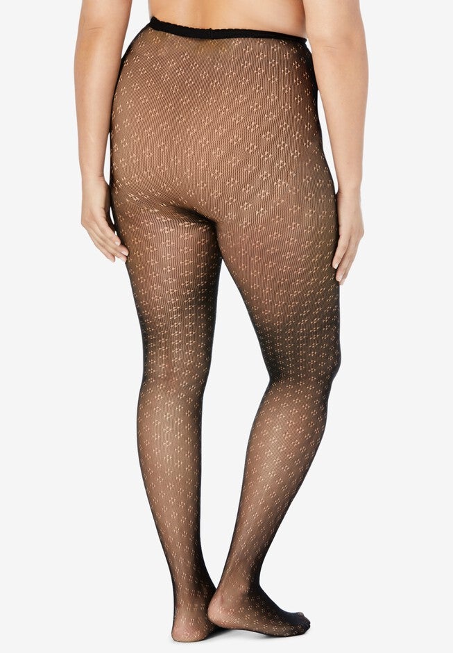 Embroidered Tights by Comfort Choice, , on-hover image number null