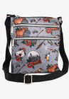 Loungefly X Harry Potter Crossbody Travel Bag Nylon Tattoo All Over Print Crossbody Bag, , alternate image number null