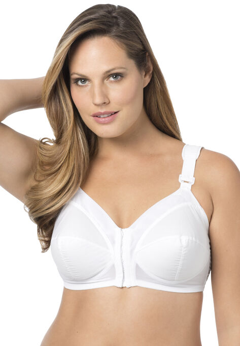 Front-Close Classic Support Wireless Bra, WHITE, hi-res image number null