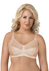 Fully Soft Cup Embroidered Mesh Bra, NUDE, hi-res image number null