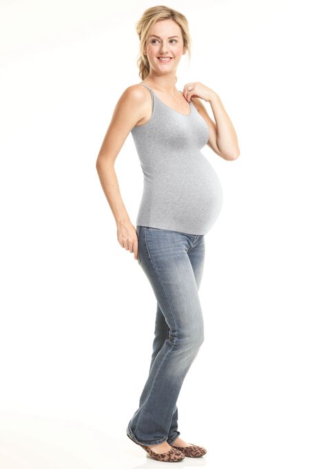 Nursing Wirefree Cami with Built-in Shelf Bra, HEATHER MARL, hi-res image number null