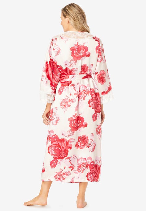 The Luxe Satin Long Peignoir Set, , on-hover image number null