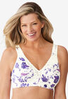 Cotton Comfort Wireless Bra, IVORY TAPESTRY FLORAL, hi-res image number null