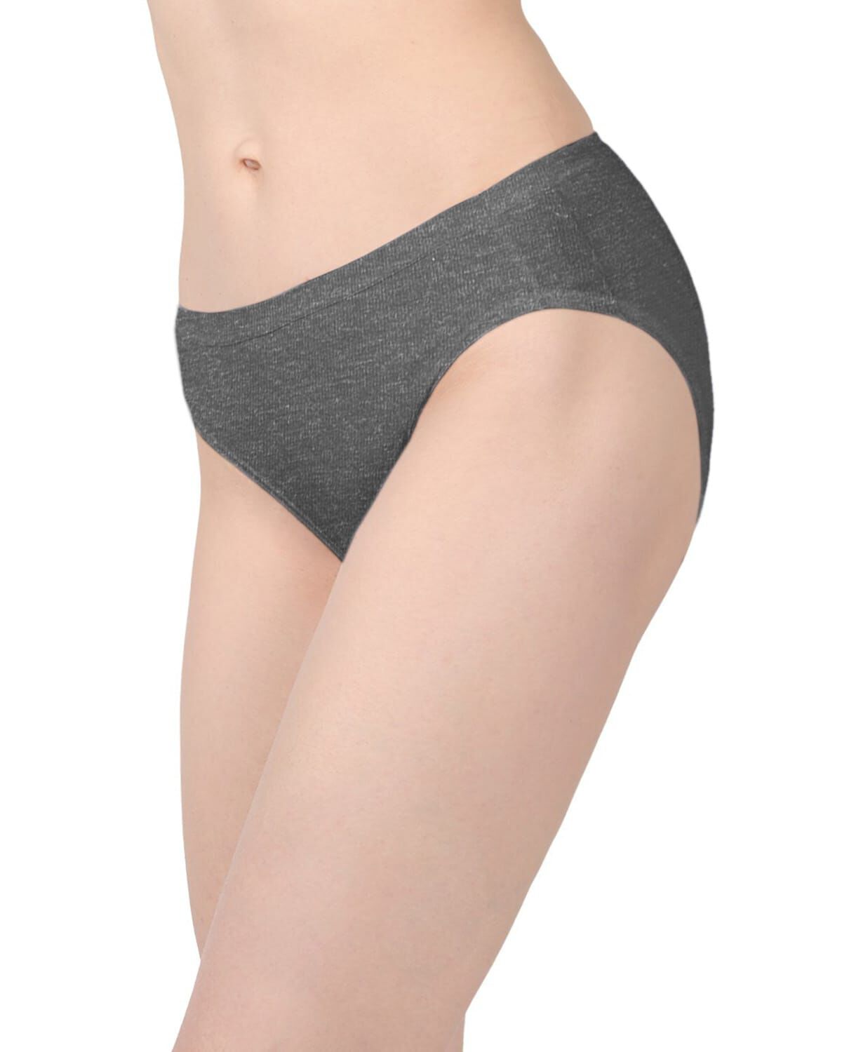 Combed Cotton Basic Hipster Panties 3 Pack, CHARCOAL HEATHER, hi-res image number 0