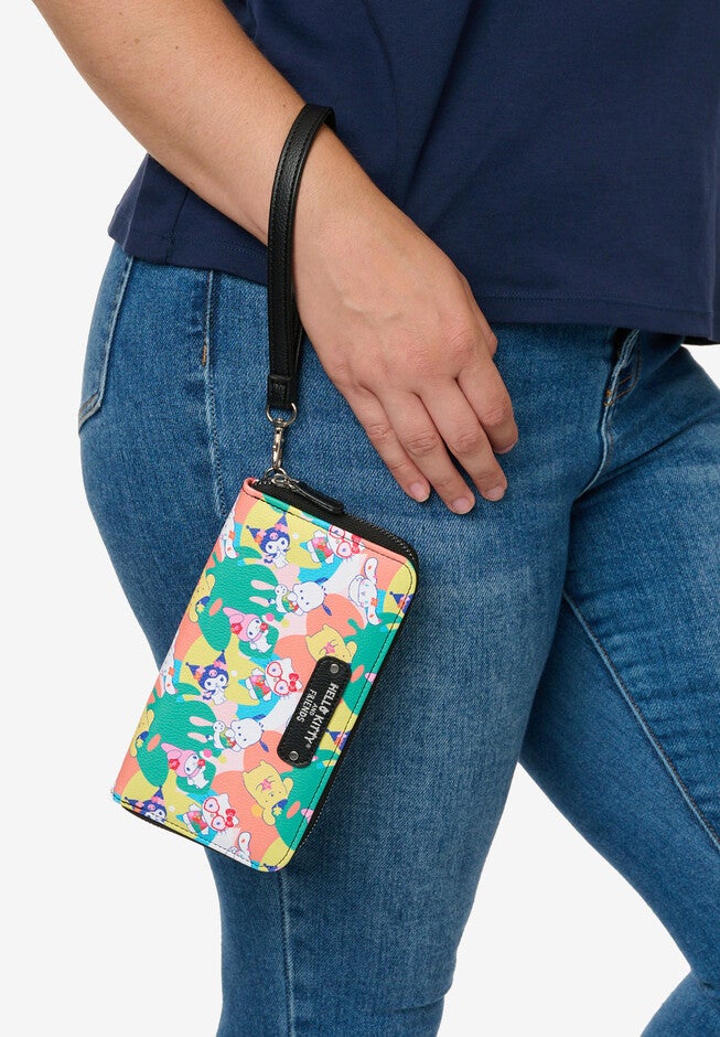 Hello Kitty Sanrio Characters Zip Around Wallet All-Over Print Wristlet, , alternate image number 6