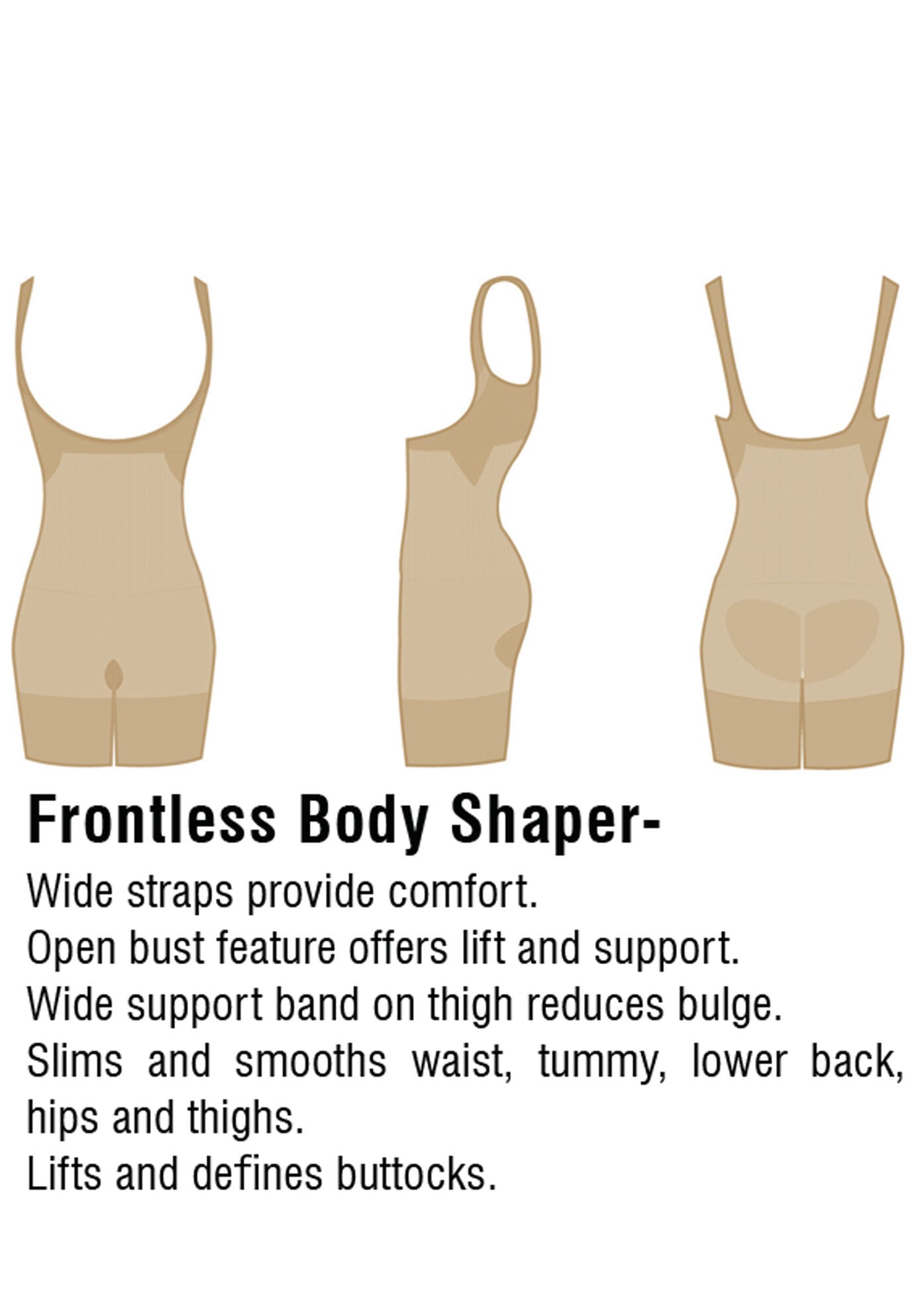 Julie France by Euroskins L&eacute;ger Ultra Light Frontless Body Shaper, , on-hover image number 1