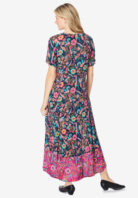 Short-sleeve Crinkle Dress, , on-hover image number null