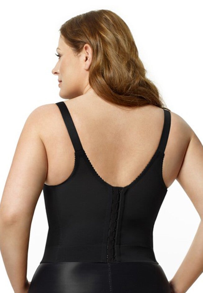 Embroidered Soft-Cup Longline Bra, , alternate image number null