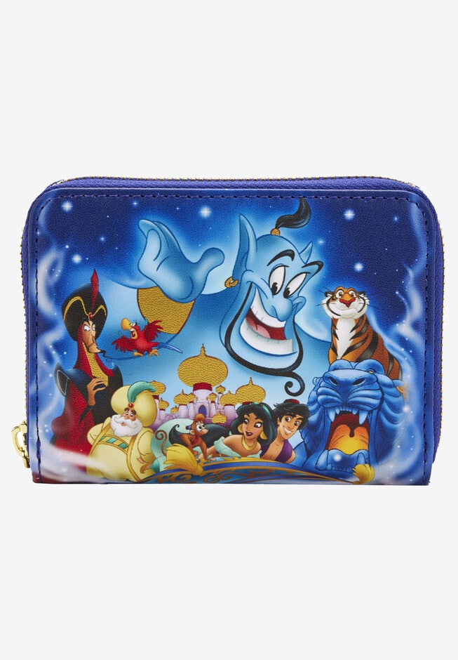 Loungefly X Disney Zip Around Wallet Aladdin Jasmine A Whole New World, PURPLE, hi-res image number 0