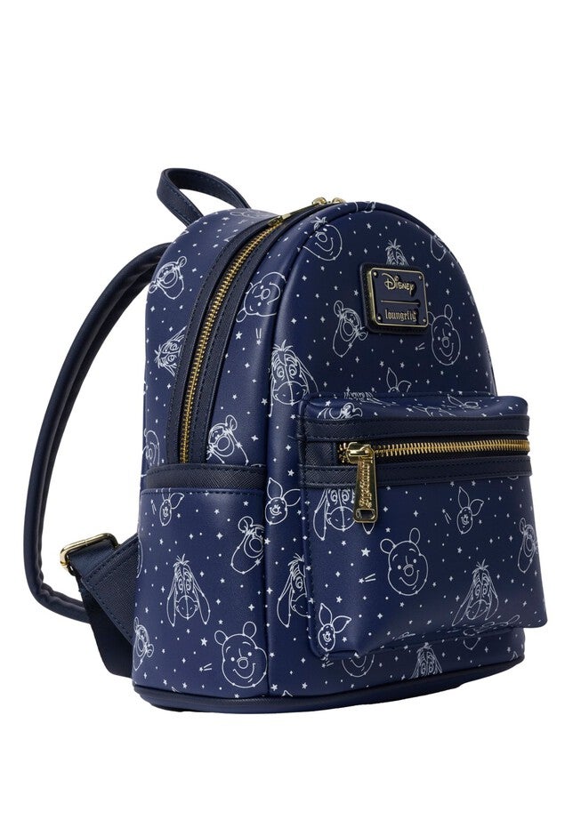 Loungefly x Disney Winnie the Pooh Constellation Mini Backpack Glow-In-the-Dark, BLUE, alternate image number 3